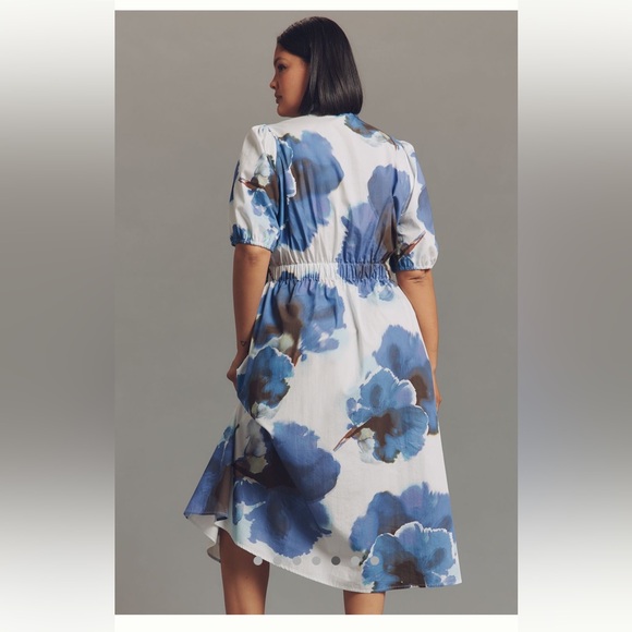 Hutch Annette Puff Sleeve Midi Dress NWT - Picture 2 of 4